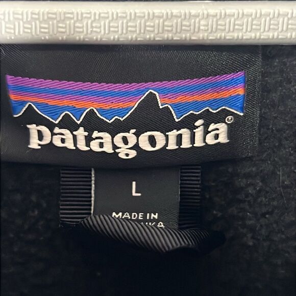🔥🔥 PATAGONIA Black Designer Full-Zip Fleece Jacket Men Size LARGE - EXCELLENT - Picture 10 of 11